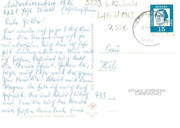 Niederbierenbach Fliegeraufnahme mit Ehrenmal – Bild 2