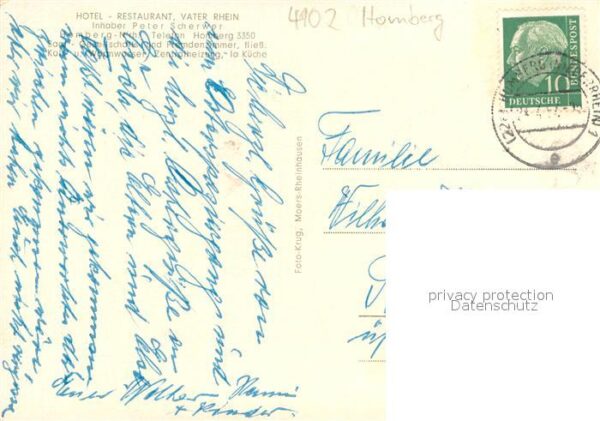 Homberg Niederrhein Hotel Restaurant Vater Rhein Gaststube Bar – Bild 2