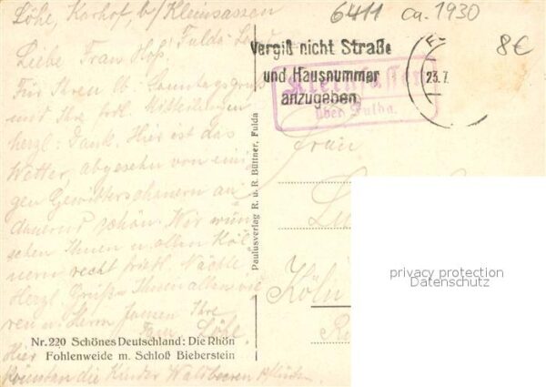 Rhoen Region Fohlenweide mit Schloss Bieberstein – Bild 2