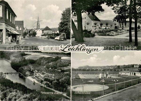 Leichlingen Rheinland Partie am Stadtpark Talsperre Diepental Schwimmbad