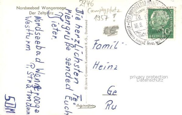 Wangerooge Nordseebad Zeltplatz Campingplatz – Bild 2