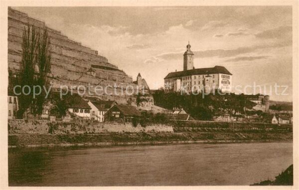 Gundelsheim Neckar Blick auf Schloss Hornegg