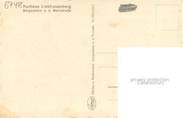 Bergzabern Bad Kurhaus Liebfrauenberg – Bild 2