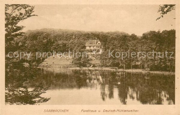 Saarbruecken Forsthaus und Deutsch-Muehlenweiher
