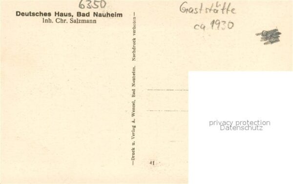 Bad Nauheim Gaststaette Deutsches Haus Stammtisch-Ecke – Bild 2