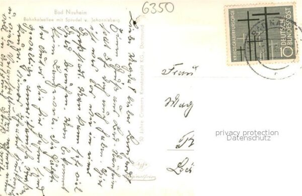 Bad Nauheim Bahnhofsallee mit Sprudel v. Johannisberg – Bild 2