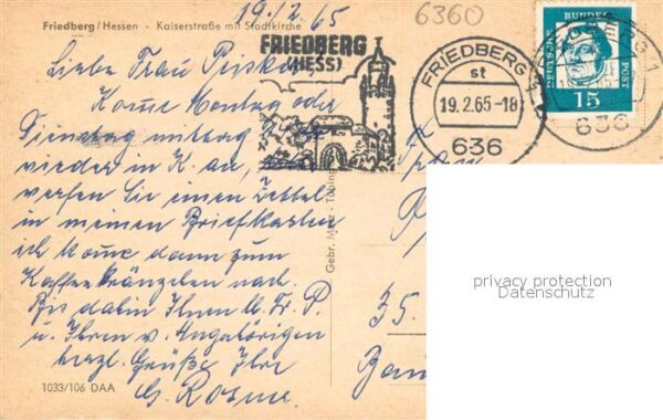 Friedberg Hessen Kaiserstrasse mit Stadtkirche – Bild 2