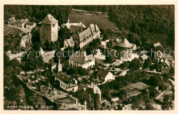 Schloss Burg Wupper Fliegeraufnahme