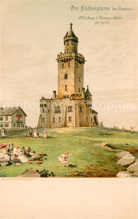 Feldberg Taunus Feldbergturm im Taunus Litho