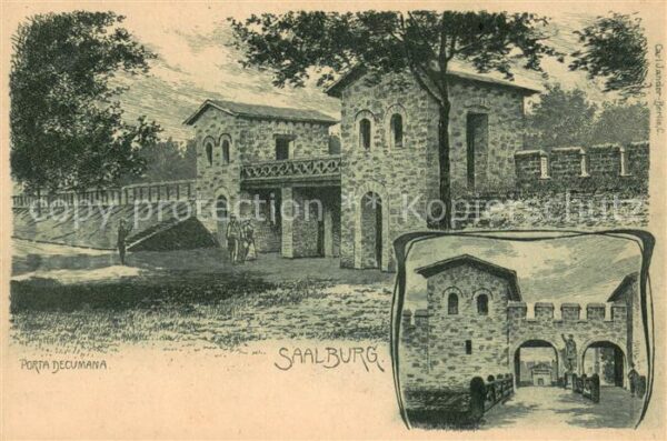 Saalburg Taunus Jugendstil-Typografie Porta Decumana