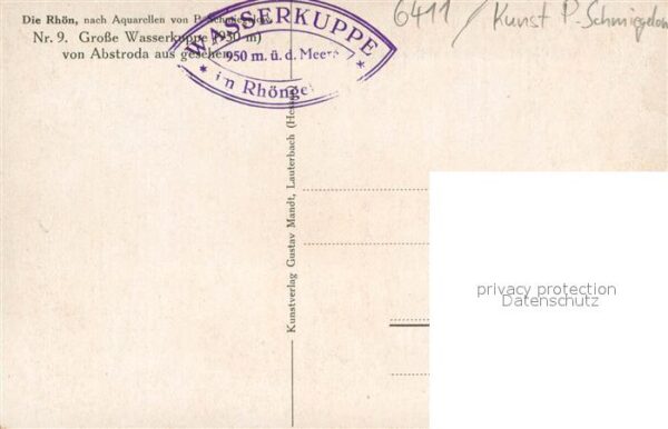 Rhoen Region Grosse Wasserkuppe Kuenstlerkarte – Bild 2