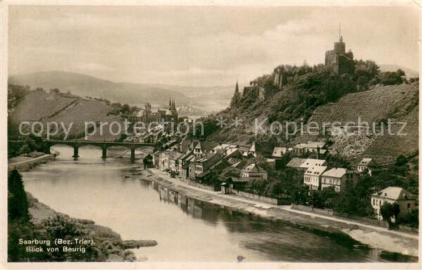 Saarburg Saar Blick von Beurig