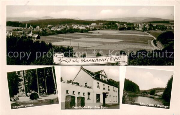 Darscheid Daun Teilansicht Sauerbrunnen Gasthof-Pension Bohr Maubach-Weiher