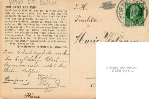 Bethel Bielefeld Pfennigvereins-Karte – Bild 2
