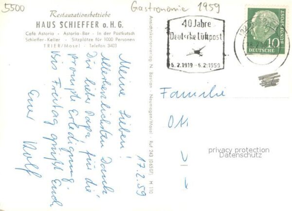 Trier Restaurants Haus Schieffer Hotel-Astoria und In der Postkutsche Innenansic – Bild 2