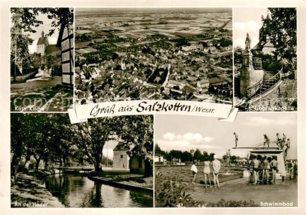Salzkotten Fliegeraufnahme Schwimmbad Liboriuskapelle