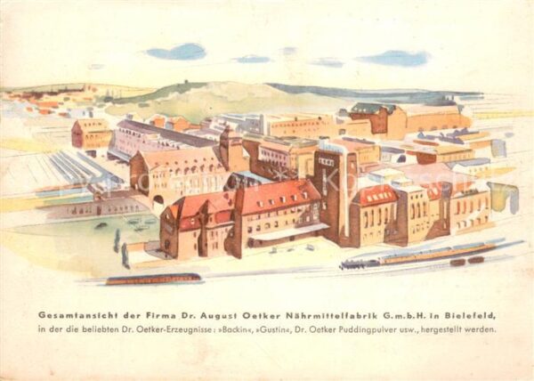 Kiel Gesamtansicht der Firma Dr. August Oetker Naehrmittelfabrik