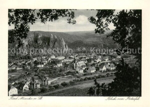 Bad Muenster Stein Ebernburg Blick vom Rotenfels