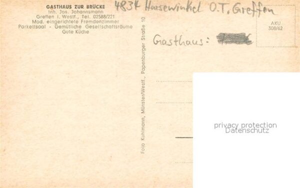 Greffen Kirche Bruecke Strassenpartie Gasthaus zur Bruecke – Bild 2