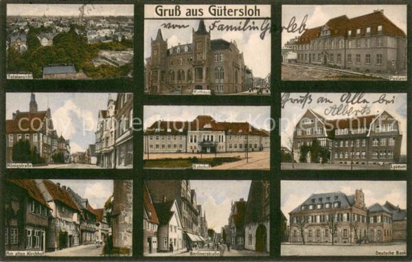 Guetersloh Total Koenigstr Am alten Kirchhof Berlinerstr Bahnhof Rathaus Postamt