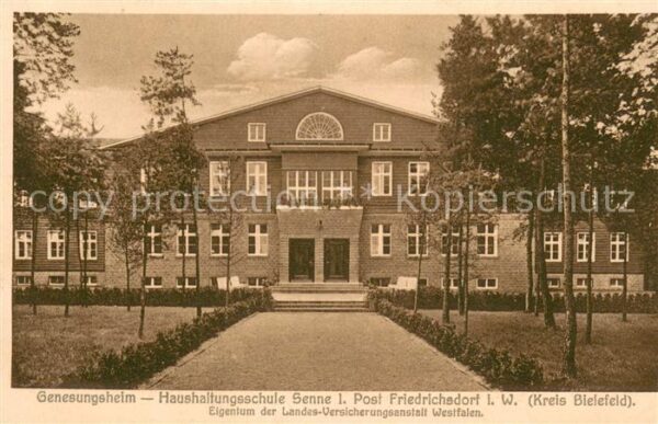 Friedrichsdorf Westfalen Genesungsheim Haushaltungsschule Senne I