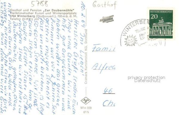 Winterberg Hochsauerland Gasthof Pension Zur Daubermuehle – Bild 2