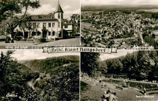 Rengsdorf Hotel Zur Linde Fliegeraufnahme Almblick Schwimmbad