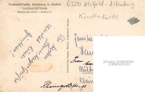 Altenburg Alsfeld Gasthaus zur Linde Ochsenkarren – Bild 2