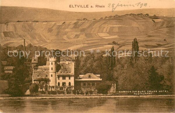 Eltville Rhein Panorama Garten zur Burg Crass Hotel Restaurant