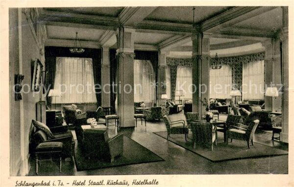 Schlangenbad Taunus Hotel Staatl Kurhaus Hotelhalle