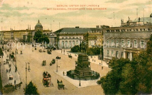 Berlin Unter den Linden mit Denkmal Friedrichs des Grossen