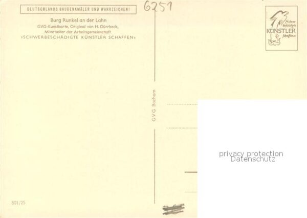 Runkel Lahn Burg Runkel Zeichnung – Bild 2