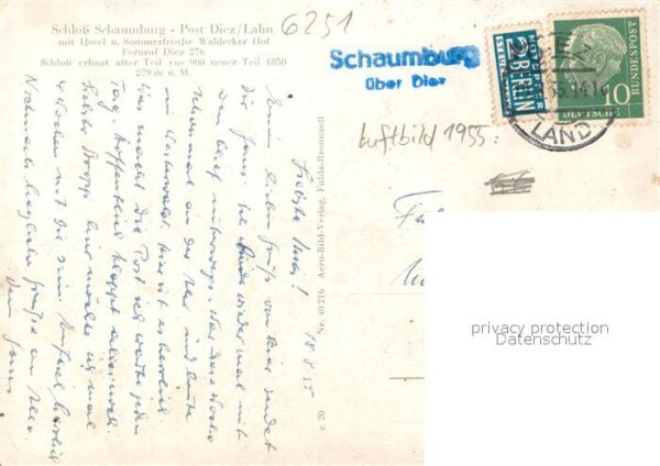 Diez Lahn Schloss Schaumburg Fliegeraufnahme – Bild 2