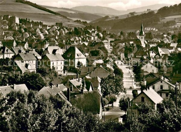 Meschede Blick auf die Stadt mit Krankenhaus