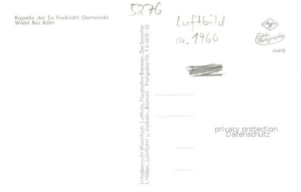 Wiehl Oberbergischer Kreis Fliegeraufnahme Kapelle der Ev. Freikirchl. Gemeinde – Bild 2