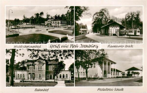 Neu-Isenburg Frankfurter Strasse Waldschwimmbad Bahnhof Pestalozzi-Schule