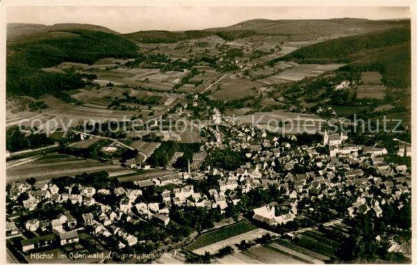 Hoechst Odenwald Fliegeraufnahme Gesamtansicht