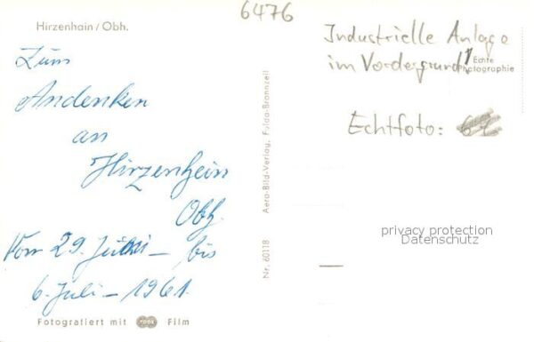 Hirzenhain Wetteraukreis Teilansicht mit Industrielle Anlage – Bild 2
