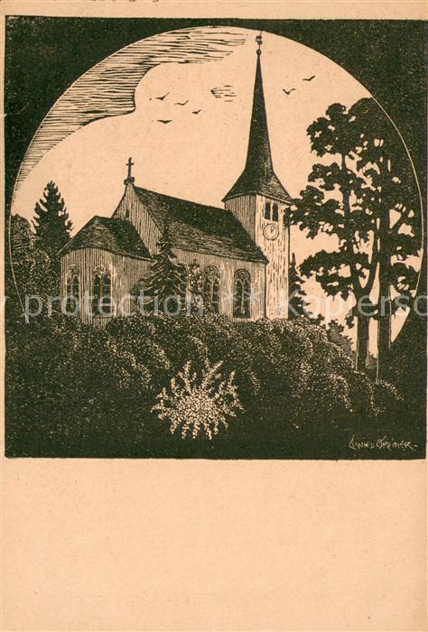 Jugenheim Seeheim-Jugenheim Dorfkirche Holzschnitt Daniel Greiner