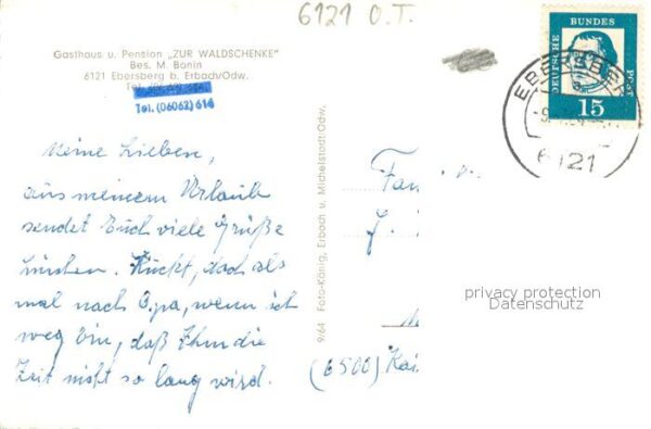 Erbach Odenwald Gasthaus u. Pension Zur Waldschenke Aussenansicht – Bild 2