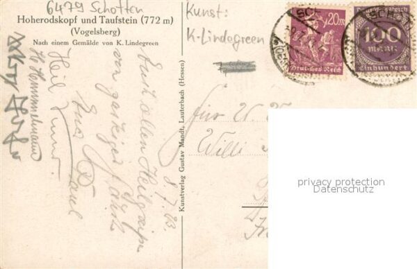 Vogelsberg Rhoen Hoherodskopf und Taufstein Kunst K. Lindegreen – Bild 2