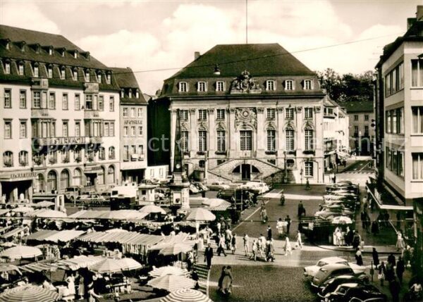 Bonn Rhein Marktplatz m. Rathaus Markt-Treiben