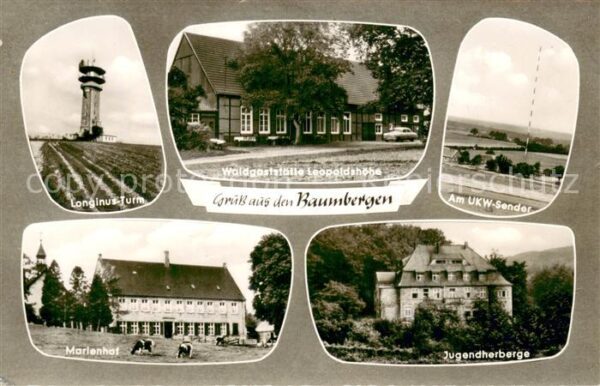 Schapdetten Waldgaststaette Leopoldshoehe Longinus-Turm Marienhof Jugendherberge