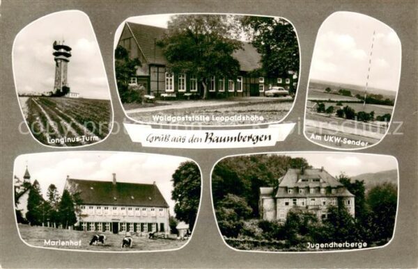 Schapdetten Waldgaststaette Leopoldshoehe Jugendherberge Marienhof Longinus-Turm