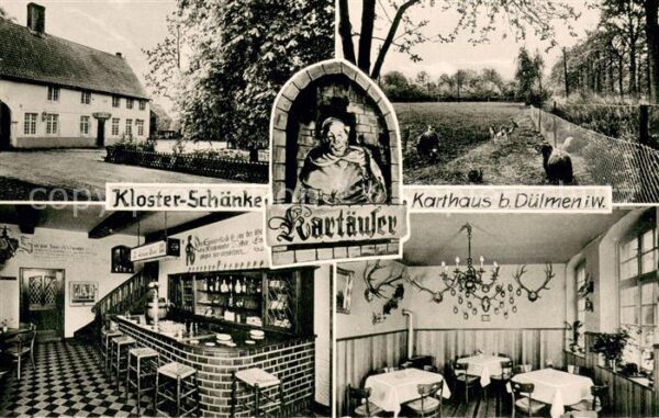 Karthaus Duelmen Kloster-Schaenke Reklamekarte