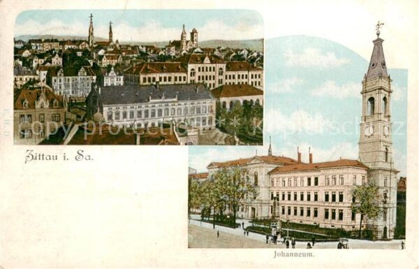 Zittau Teilansicht und Johanneum