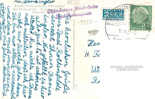 Bad Rothenfelde Kindererholungsheim Oldenburg Haupteingang – Bild 2
