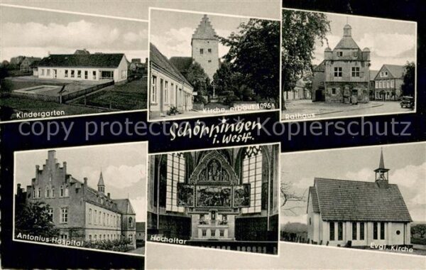 Schoeppingen Kindergarten Kirche Rathaus Antonius-Hospital Hochaltar Evgl. Kirch