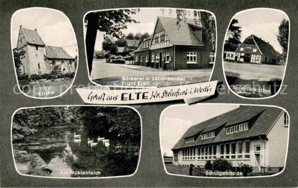 Elte Westfalen Kirche Baeckerei u. Lebensmittel Franz Kreft Splentenkotten Am Mu
