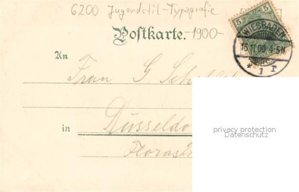 Wiesbaden Der Kochbrunnen Jugendstil-Typografie – Bild 2